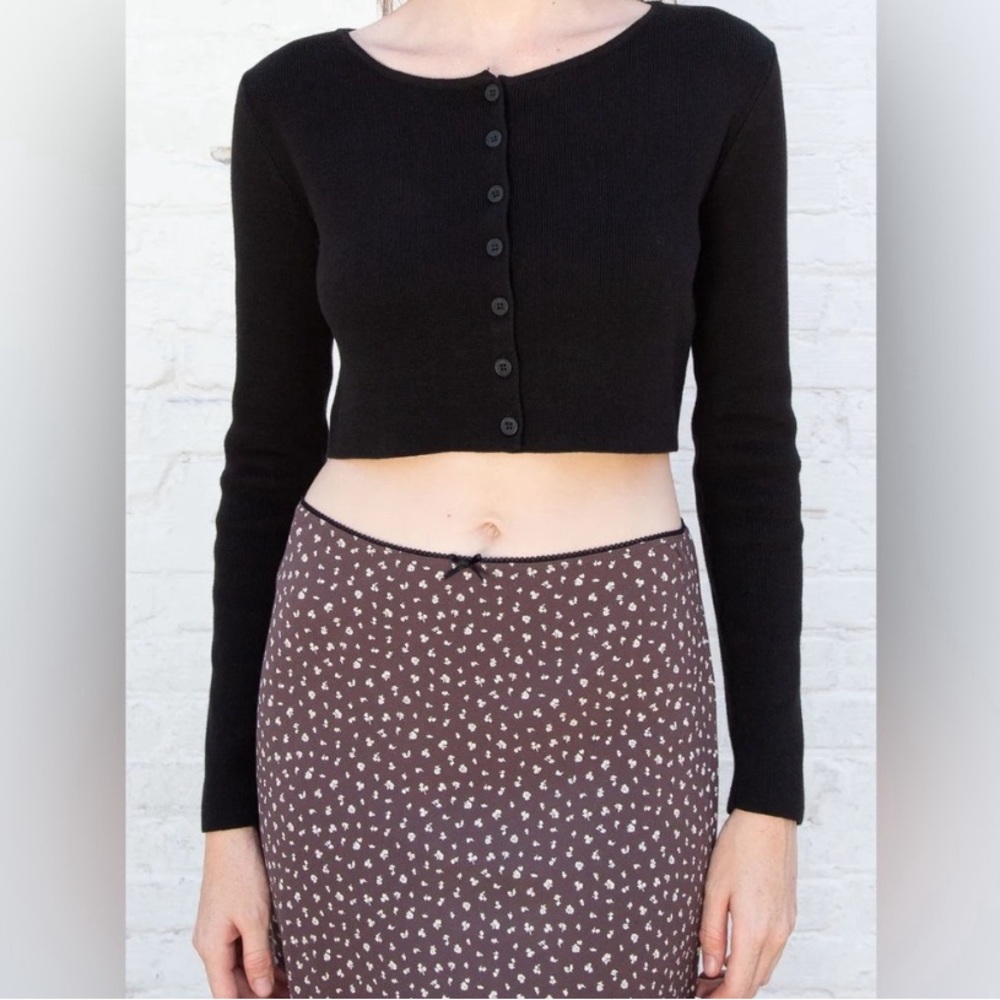 brandy melville black athelia top